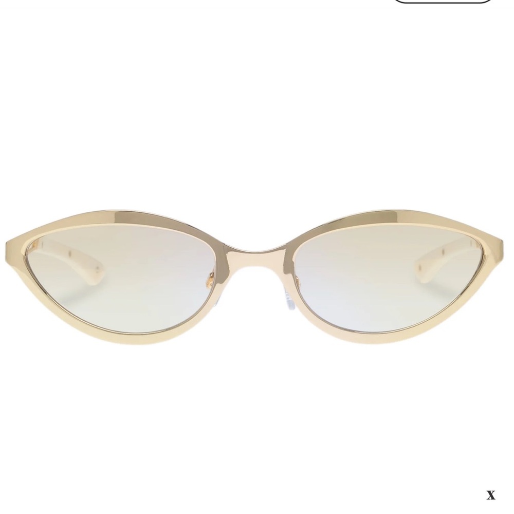 Le Specs Cream Cat-Eye Sunglasses